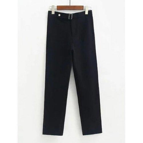 Fitted Woolen Ninth Pants - Black M