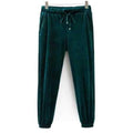 Velvet Running Jogger Pants - Green L