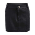 Faux Leather Skirted Shorts - Black S