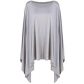 Batwing Sleeve Asymmetrical Dress - Gray S