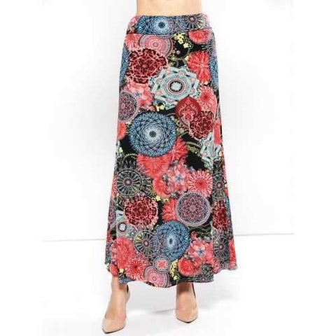 Mid Rise Floral Print Skirt - 3xl