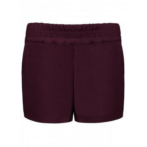 Elastic Waist Winter Shorts - Wine Red Xl