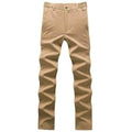 Zipper Fly Plain Chino Pants - Khaki 30
