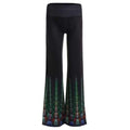 Print High Waist Wide Leg Pants - Black Xl