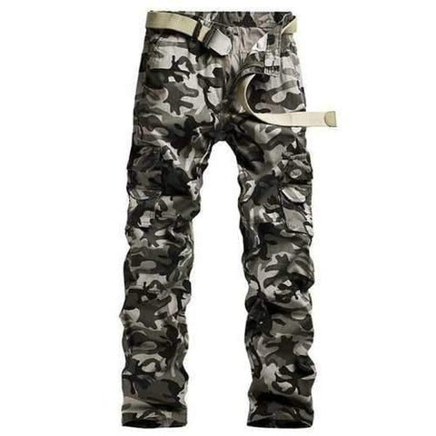 Camouflage Printed Minitary Cargo Pants - Camouflage 36