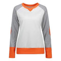 Color Block Elbow Patch Sweatshirt - Orange M