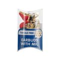 Emoticon Printed Tangle-Free Earbuds with Mic ( Case of 24 )