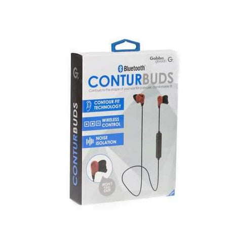 Red Bluetooth Conturbuds Wireless Sport Earbuds ( Case of 4 )