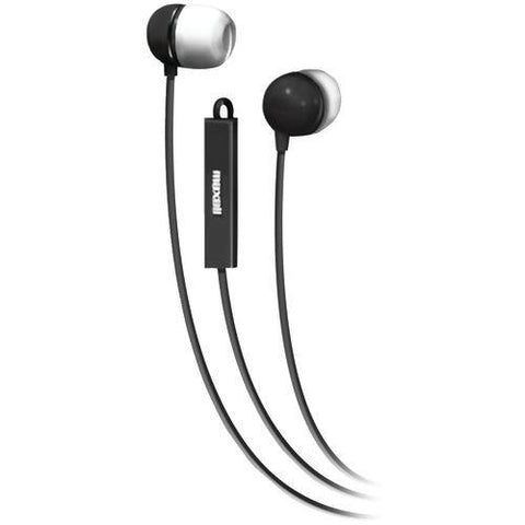 Maxell Stereo In-ear Earbuds With Microphone &amp;amp; Remote (black) (pack of 1 Ea)
