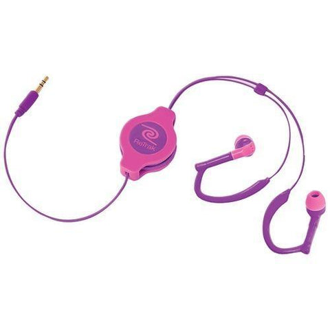Retrak Retractable Sports Wrap Earbuds (neon Pink And Purple) (pack of 1 Ea)