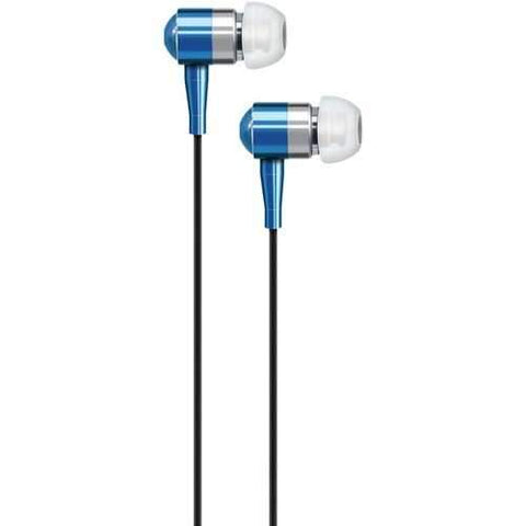 At&amp;amp;t Pebm02 In-ear Aluminum Stereo Earbuds With Microphone (blue) (pack of 1 Ea)