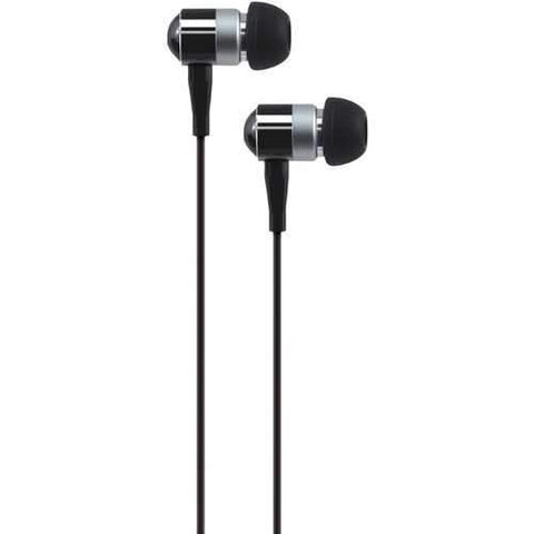 At&amp;amp;t Pebm02 In-ear Aluminum Stereo Earbuds With Microphone (black) (pack of 1 Ea)