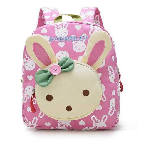 Kids Children Canvas Rabbit Bear Cartoon Lovely Backpack Small School Bags