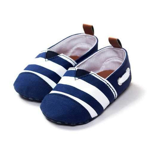 Canvas Stripe Slip On Shoes For 0-24M