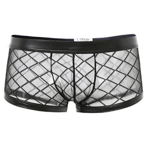 Black Sexy Mesh Design Breathable Transparent Underwear