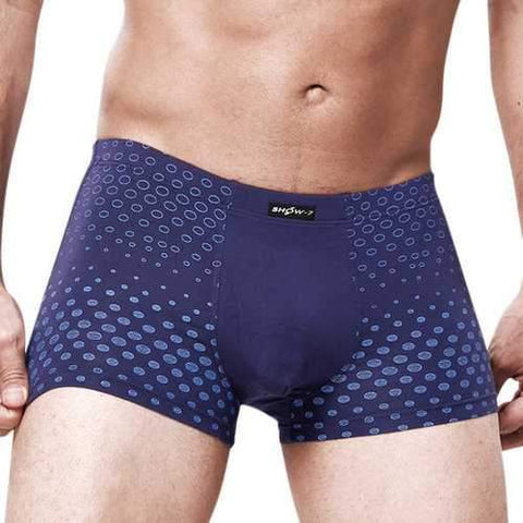 Casual Breathable Printing Bamboo Fiber Boxer Briefs for Men
