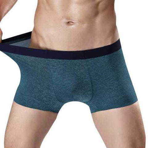 Seamless Underpants Ice Silk Breathable Soft Boxer Briefs for Men