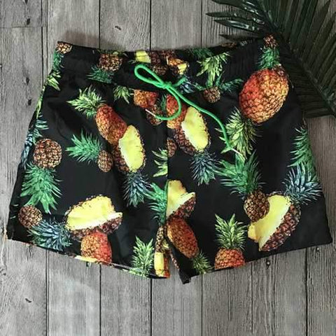 Men Pineapple Printing Board Short