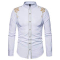 Embroidery Slim Fit Work Shirts
