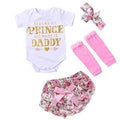 4PCS Newborn Baby Girls Set