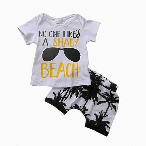 2pcs Beach Style Baby Set