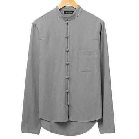 Men Chinese Button Shirt