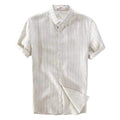 Men Striped Linen Shirt