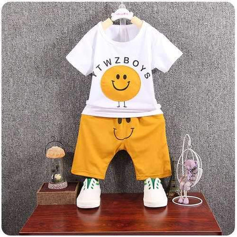 Cute Patchwork Boys Short Sets