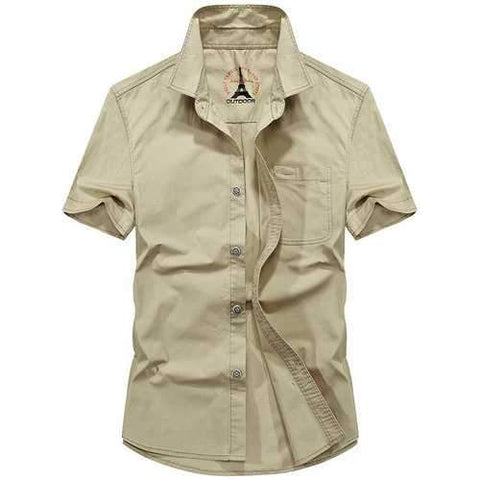 Mens Military Casual Work Shirt