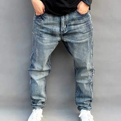 Hip Hop Stylish Washed Loose Jeans
