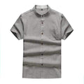 Plus Size Chinese Buttons Closure Linen Shirts
