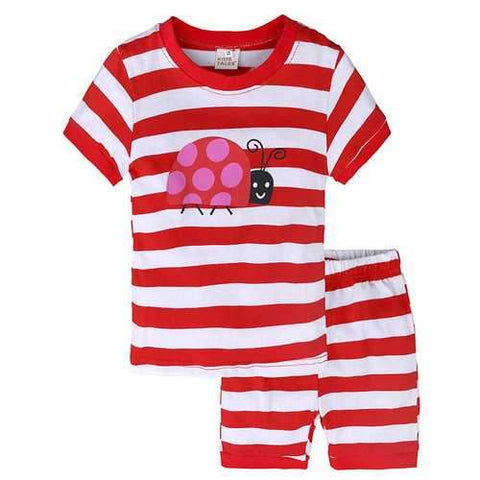 2Pcs Girls Striped Clothes Set For 1Y-9Y