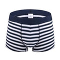 Casual Striped Stitching Boxer Cotton Briefs