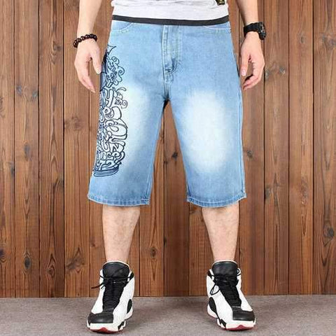 Plus Size Stitching Straight Designer Loose Jeans