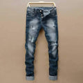Stylish Straight Slim Fit Designer Ripped Jeans