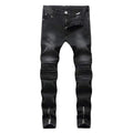 Hip Hop Stylish Zipper Holes Designer Jeans