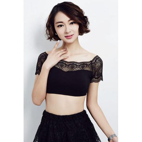 Sophisticated Sexy Lace Chestwap Black