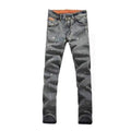 Fashionable Style Bleach Wash Straight Leg Long Jeans For Men - 5xl